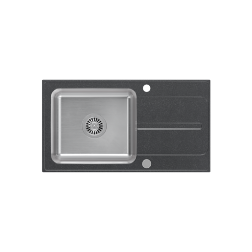 Quadron sudoper RALPH 111, crna s uzorkom/čelik