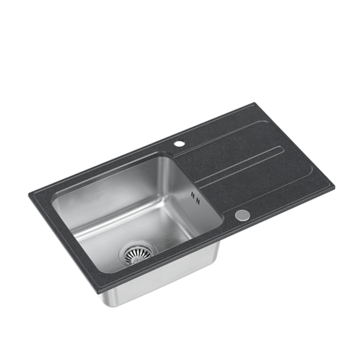 Quadron sudoper RALPH 111, crna s uzorkom/čelik