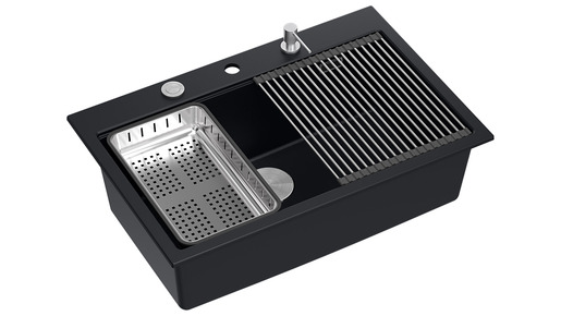 Quadron sudoper MARC WORKSTATION, čisto crna/čelik s daljinskim upravljanjem