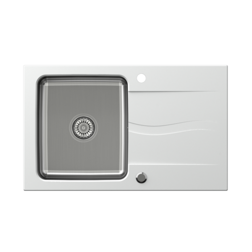 Quadron sudoper MICHAEL 111, alabaster bijela/čelik