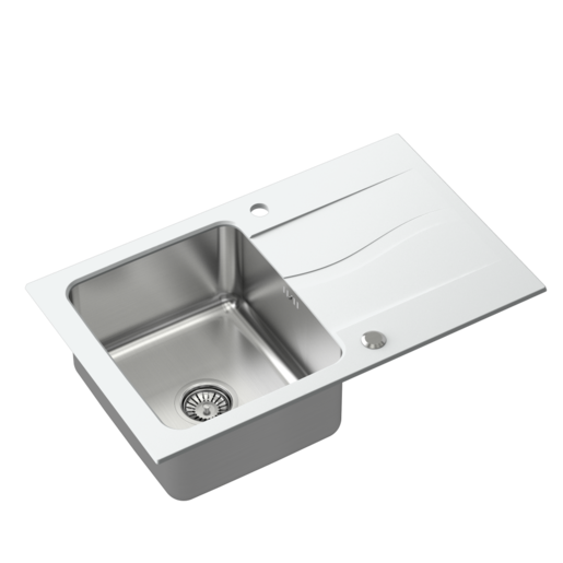 Quadron sudoper MICHAEL 111, alabaster bijela/čelik