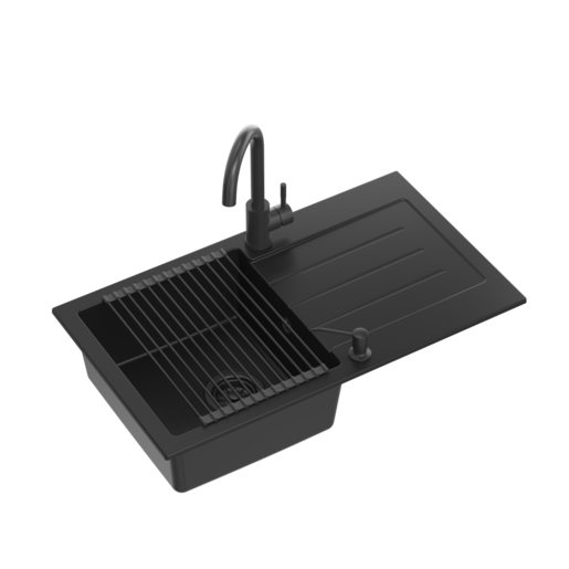 Quadron set JOHNNY 111, čisto crna/čisto crna + KATE SLAVINA + DOZATOR  + ROLLMAT