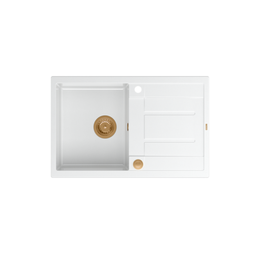 Quadron sudoper MORGAN 111 + nano PVD snježno bijela/bakar s daljinskim upravljanjem