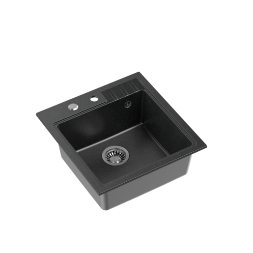 Quadron sudoper PETER 110, crna s uzorkom/čelik