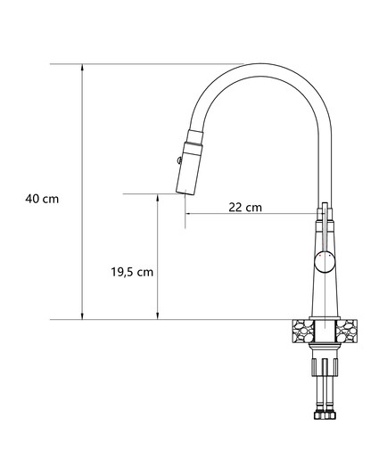 Quadron slavina GINA, čisto crna/crna cijev