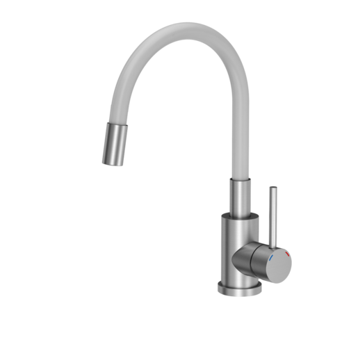 Quadron slavina MAGGIE, čelik/bijela cijev