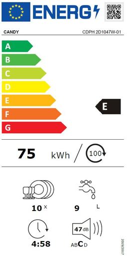 Candy perilica posuđa CDPH 2D1047W-01