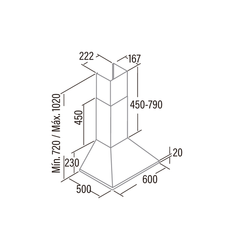 Cata napa Omega 600 BK /M