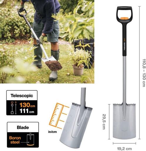 FISKARS teleskopska štihača za vrt zašiljena Xact (1110 - 1300 mm)