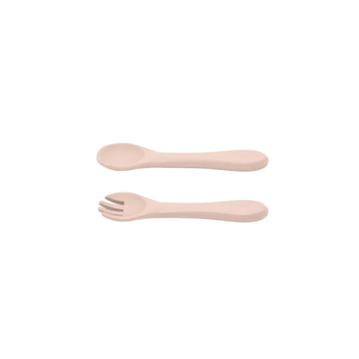 Petite&Mars silikonska žlica i vilica Take&Match, Desert Sand