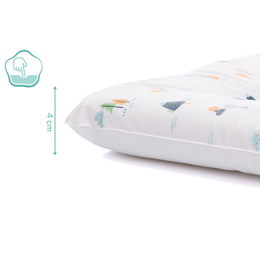 Fillikid podloga za prematanje Luxe Soft, 53x70x4 cm, Village White