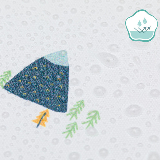 Fillikid podloga za prematanje Luxe Soft, 53x70x4 cm, Village White