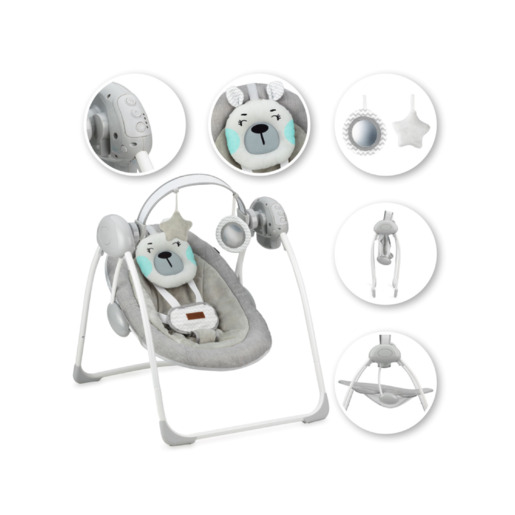 MoMi LISS ljuljačka, medo tirkizna