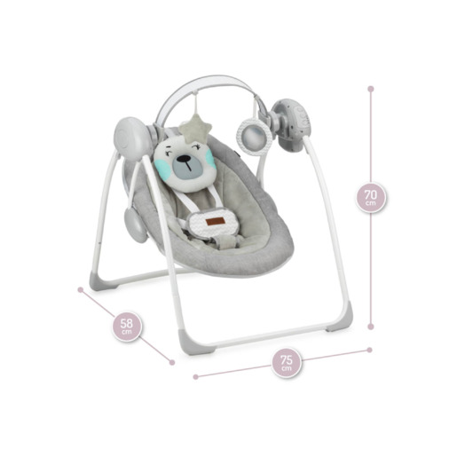 MoMi LISS ljuljačka, medo tirkizna