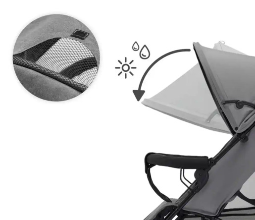 Kinderkraft kišobran kolica TIK, Stone Grey