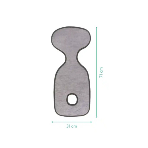 Fillikid univerzalna zračna podloga za autosjedalicu protiv znojenja, siva