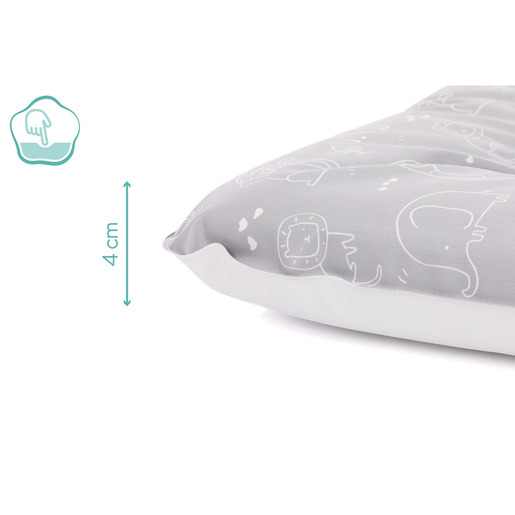 Fillikid podloga za prematanje Luxe Soft, 53x70x4 cm, Safary grey