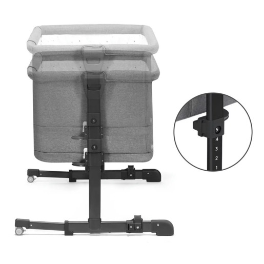 Kinderkraft Krevetić Neste GROW, tamno sivi