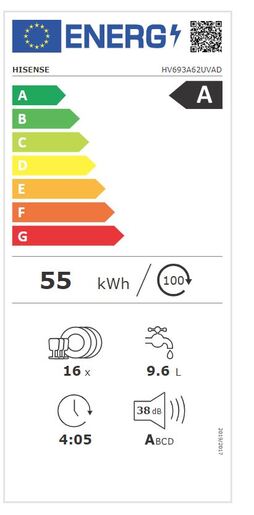 Hisense perilica posuđa HV693A62UVAD 