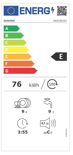 Hisense perilica posuđa HS522E10X 