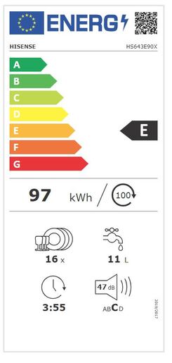Hisense perilica posuđa HS643E90X 
