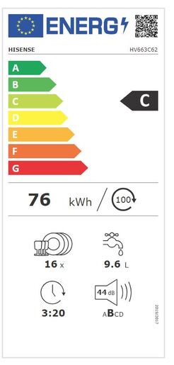 Hisense perilica posuđa HV663C62 