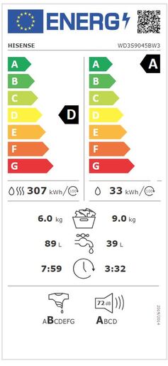 Hisense perilica sušilica rublja WD3S9045BW3 AutoDosing
