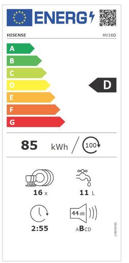 Hisense perilica posuđa HV16D 