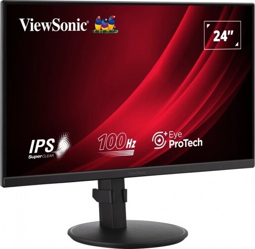 ViewSonic monitor VG2408A, IPS, FHD, 100Hz, 1ms, HDMI, DP, VGA, zvučnici