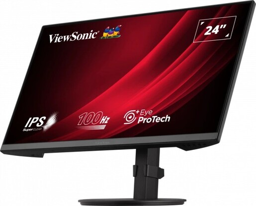 ViewSonic monitor VG2408A, IPS, FHD, 100Hz, 1ms, HDMI, DP, VGA, zvučnici