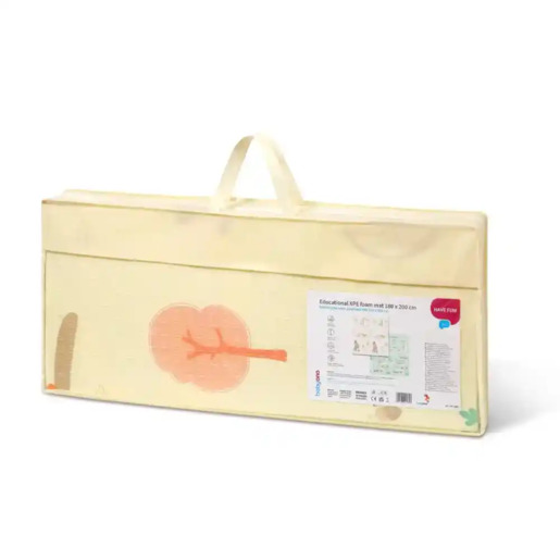 BabyOno dvostrana podloga za igru Animals&Road, 180x200 cm