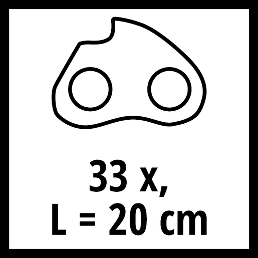 EINHELL rezervni lanac 20 cm, 1,1 33T 3/8 za lančane pile FORTEXXA 18/20 TH, GC-LC 18/20 Li T, GC-EC 7520 T