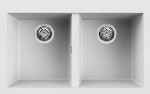Elleci sudoper Quadra 350 KT, White
