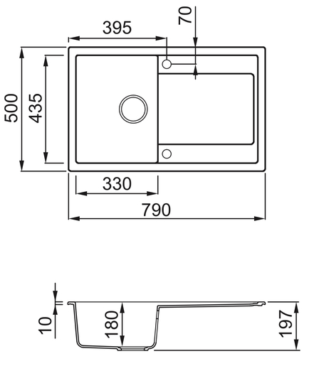Elleci sudoper Life 300, Bianco Antico