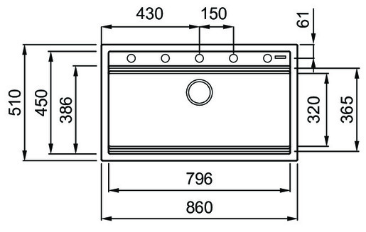 Elleci sudoper Best 360 KT, Black