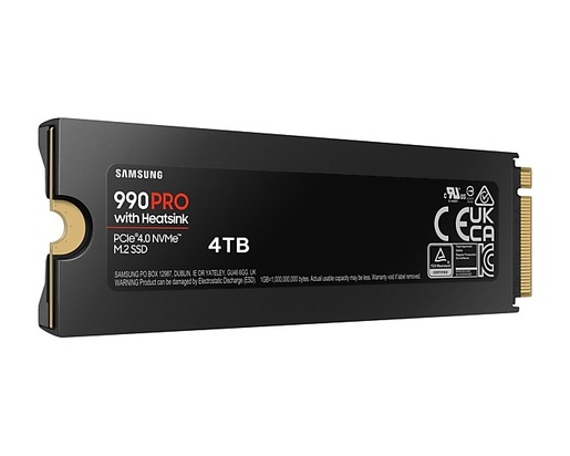 SSD 4TB Samsung 990 PRO with Heatsink M.2 NVMe (MZ-V9P4T0GW)