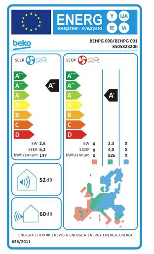 Beko klima uređaj BEHPG 090/BEHPG 091 Wi-Fi