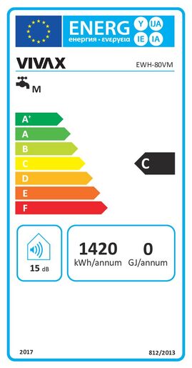 VIVAX HOME električni bojler EWH-80VM