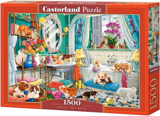 Puzzle 1500 kom - Luda kupka za kućne ljubimce