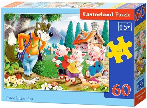 Puzzle 60 kom - Tri praščića