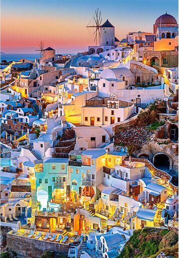Puzzle 1000 kom - Svjetla Santorinija
