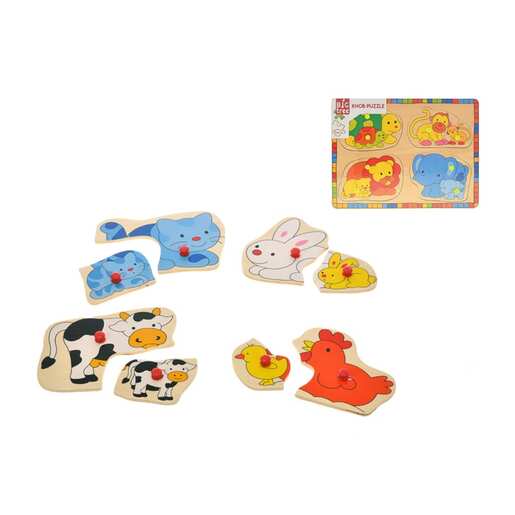 Drvene puzzle - Životinje i mladunčad