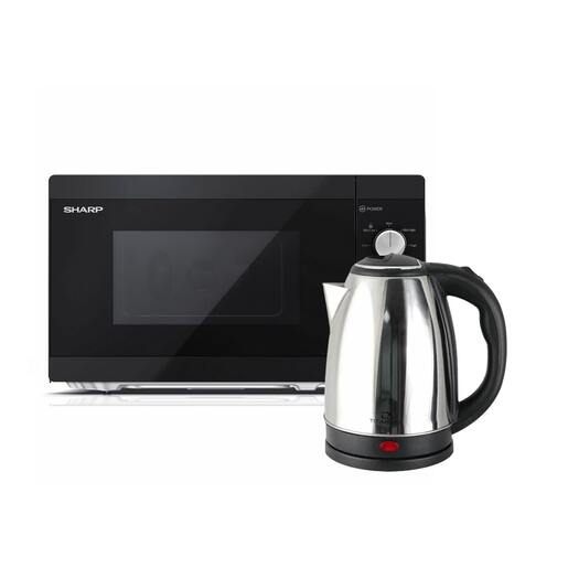 SHARP mikrovalna pećnica YC-MS01E-B + kuhalo za vodu TKK002S Titanium Roraima