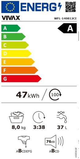 VIVAX HOME perilica rublja WFL-140812CI