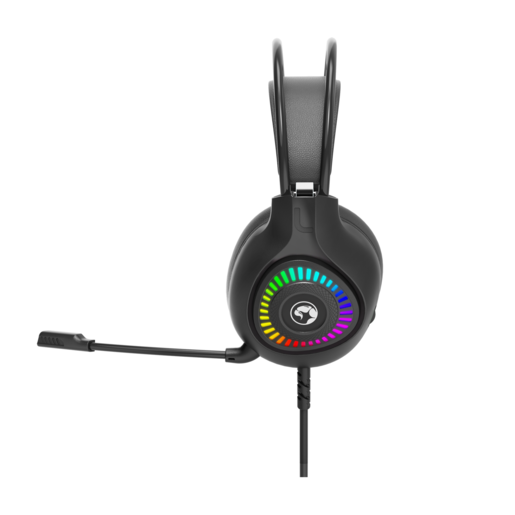 Marvo H8325 RGB, žičane gaming slušalice, crne