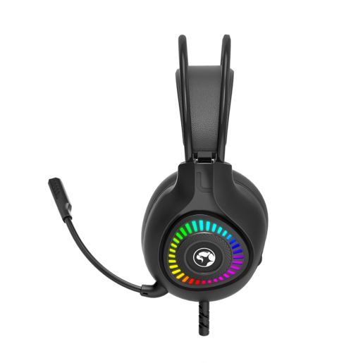 Marvo H8325 RGB, žičane gaming slušalice, crne