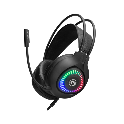 Marvo H8325 RGB, žičane gaming slušalice, crne