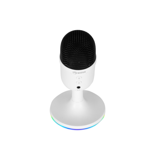 Marvo MIC-06 WH RGB, gaming mikrofon, bijeli
