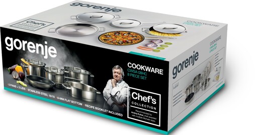 Gorenje inox set posuđa Chef's Collection CWSA08HC