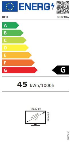 Dell 49" UltraSharp monitor U4924DW, IPS Dual QHD, 60Hz, 8ms, 2xHDMI, DisplayPort, 4x USB, USB Hub, RJ45, Zvučnici, Zakrivljen